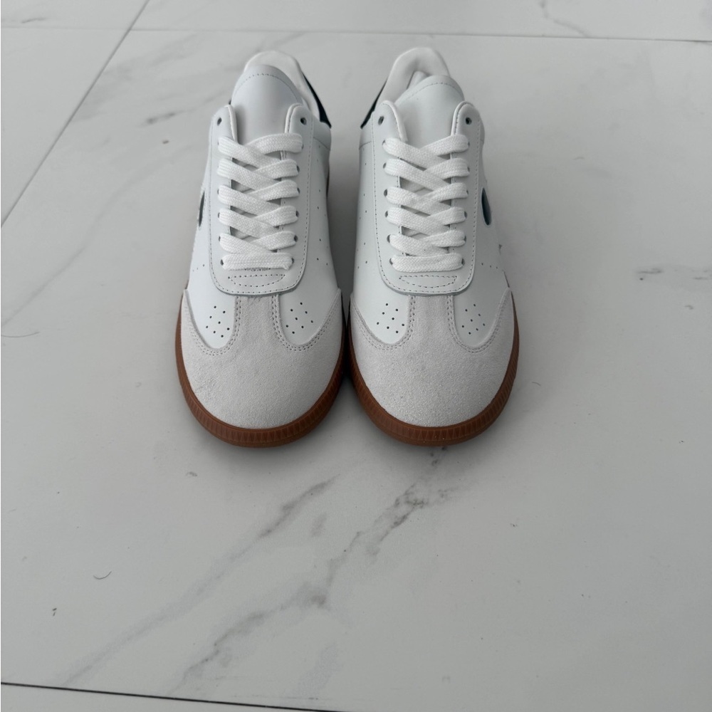 Isabel Marant White Black Brown Gum-sole Low-Top Sneakers - Picture 2 of 4
